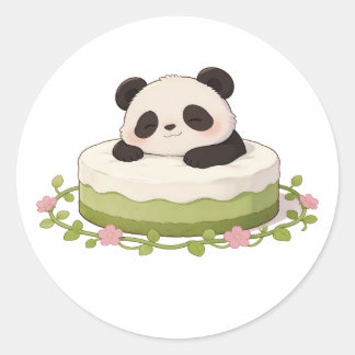 panda,warm,genezend,langzaam,innerlijke vrede #04 ronde sticker