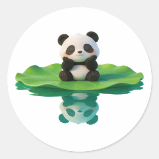 panda,warm,genezend,langzaam,innerlijke vrede #07 ronde sticker
