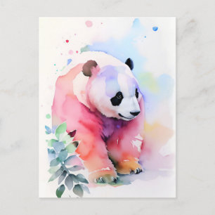 Panda Waterverf Portret 1 Briefkaart