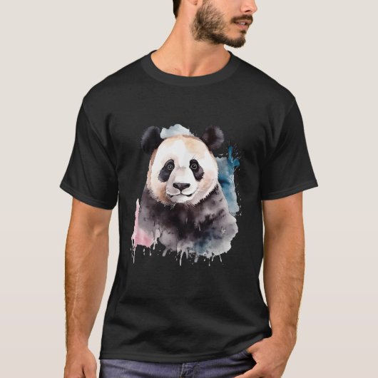 Panda Waterverf T-shirt (Voorkant)