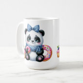 Panda Whit Ribbon Koffiemok (Voorkant links)