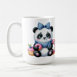 Panda Whit Ribbon Koffiemok