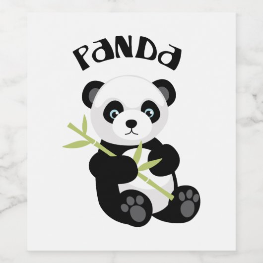 Panda Wijn Etiket (Enkel label)