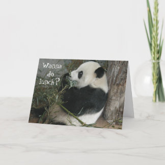 Panda, wil je een lunchkaart maken? kaart