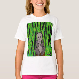 Panda (wit) - Meisjes Basic T-Shirt