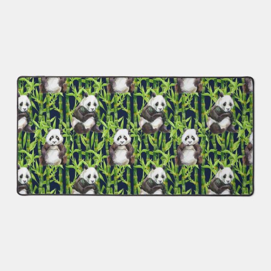 Panda with Bamboo Watercolor Pattern (Recto)