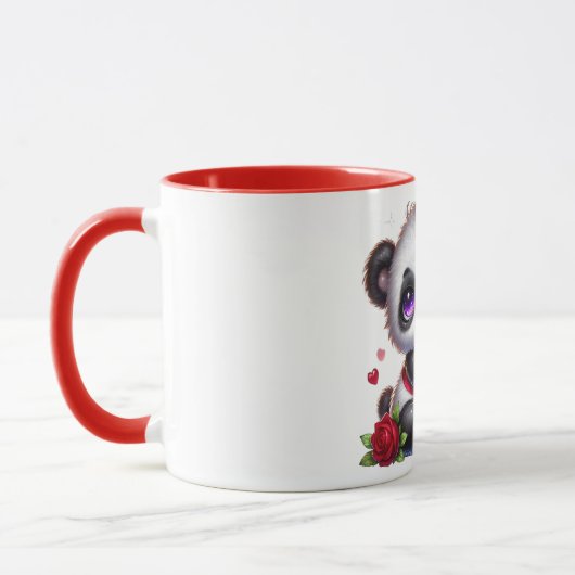 Panda with flower mug mok (Links)