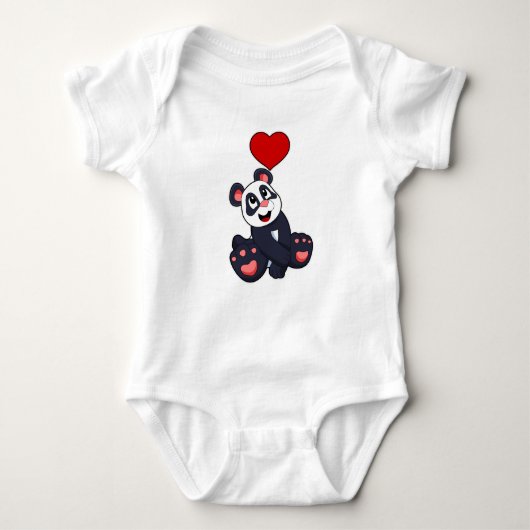 Panda with Heart Romper (Voorkant)