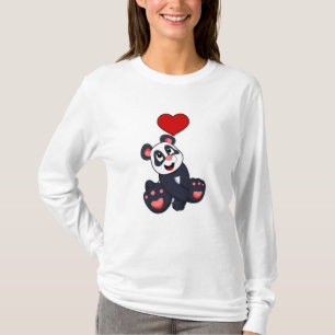 Panda with Heart T-shirt