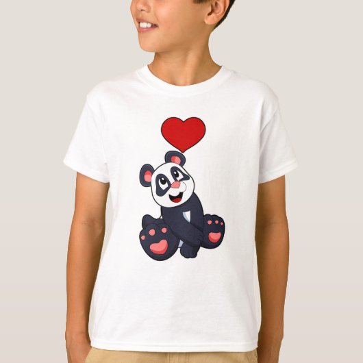 Panda with Heart T-shirt (Voorkant)