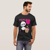 Panda With Kawaii Cake 10 Py T-shirt (Voorkant volledig)