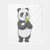Panda with Popsicle Fleece Deken (Voorkant)