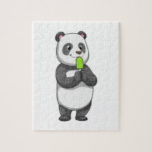 Panda with Popsicle Legpuzzel