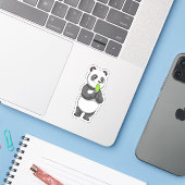 Panda with Popsicle Sticker (Laptop met iPhone)