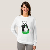 Panda Women's Hanes Nano Long Sleeve T-Shirt (Voorkant volledig)
