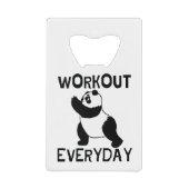 Panda Workout Gym Kredietkaart Flessenopener (Voorkant)