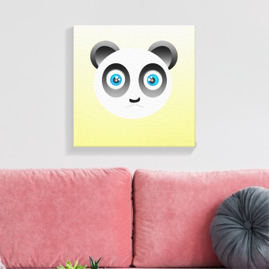 Panda Wrapped Canvas (Insitu (Woonkamer))