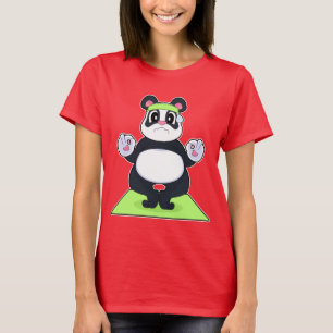 Panda Yoga Fitness Meditatie T-shirt