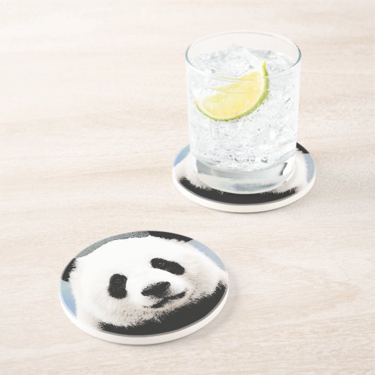 Panda Zandsteen Onderzetter (Zijkant)