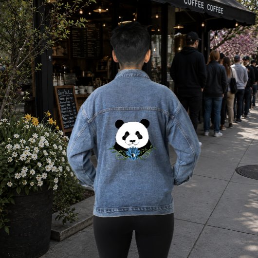 Panda Zen Ours Lotus Bleu Yin Yang Vert