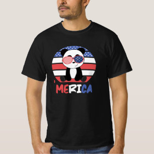 Panda Zonnebrillen 4 juli Amerikaanse Pandas T-shirt