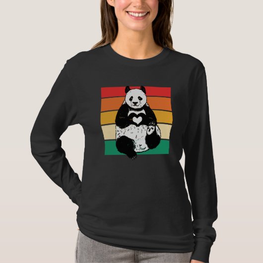 Panda  Zookeeper Zookeeping Retro Panda T-shirt (Voorkant)