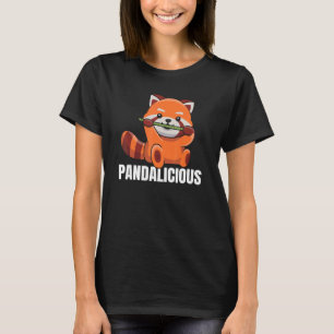 Pandalicious pun voor een rode panda t-shirt