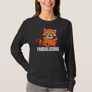 Pandalicious pun voor een rode panda t-shirt