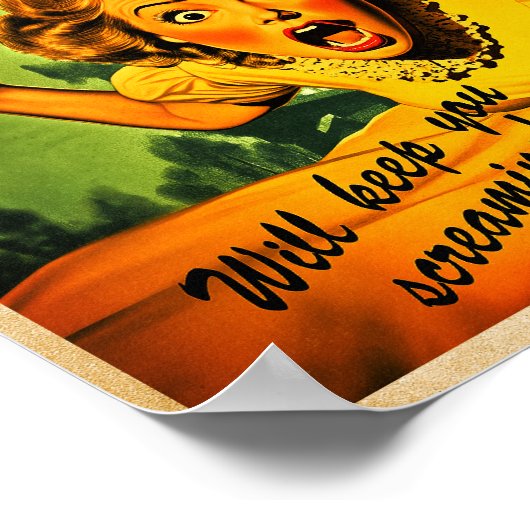 Pandamonium Funny Panda rétro horreur poster (Coin)