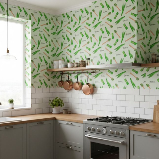 Pandan Leaf Pattern  Behang (Creator heeft geüpload)