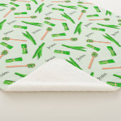Pandan Leaf Pattern Fleece Blanket Sherpa Deken (3/4)