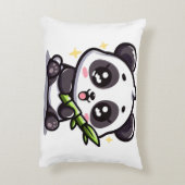 Panda's Bamboe Omhelzing Kussen (Achterkant (Verticaal))