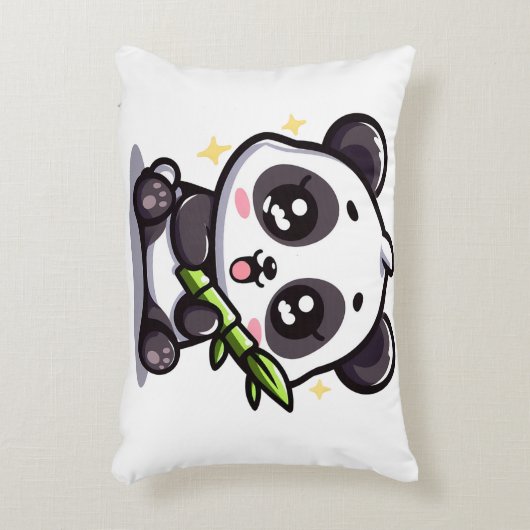 Panda's Bamboe Omhelzing Kussen (Voorkant(Verticaal))