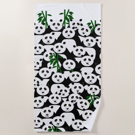 Pandas Beach Towel Strandlaken (Voorkant)