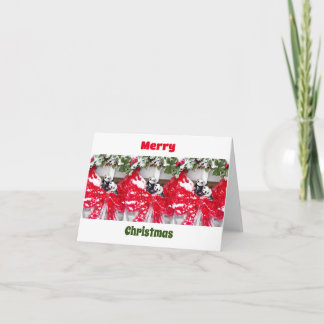 Pandas bébé mignonnes à Noël Carte de note pliée