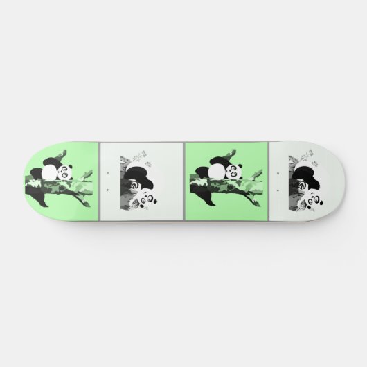 Pandas Checker - groen Skateboard (Horizontaal)