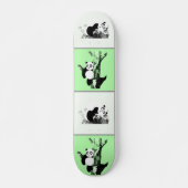 Pandas Checker - groen Skateboard (Voorkant)