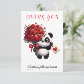 Panda's Dankbaarheid - Bedankkaart (Staand voorkant)