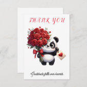 Panda's Dankbaarheid - Bedankkaart (Voorkant / Achterkant)