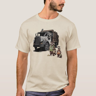 Pandas d'ordures : T-Shirt Trio pour camion à benn