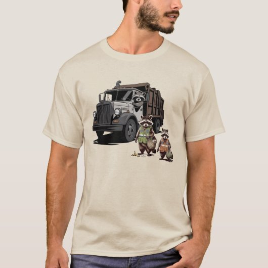 Pandas d'ordures : T-Shirt Trio pour camion à benn (Devant)