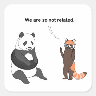 Panda's: Dus niet gerelateerde Sticker