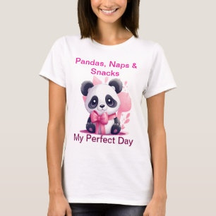 Panda's, dutjes en snacks - Grappig Schattige Pand T-shirt