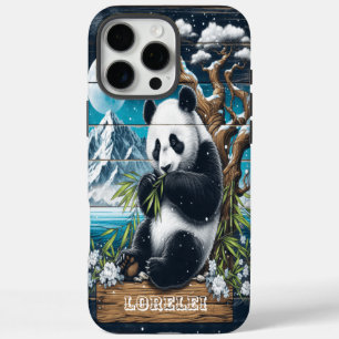 Panda's Forest Sanctuary: Bamboe Voeding iPhone 16 Pro Max Hoesje