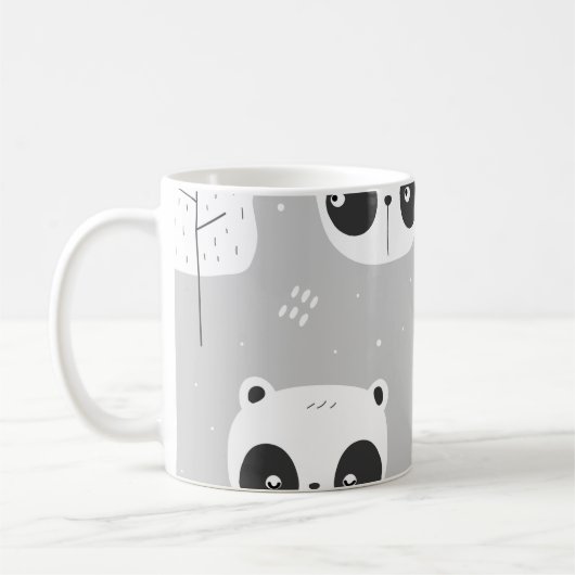 Pandas grey koffiemok (Links)