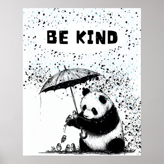 Panda's Haven: Wees aardig tegen gevederde vriende Poster (Voorkant)