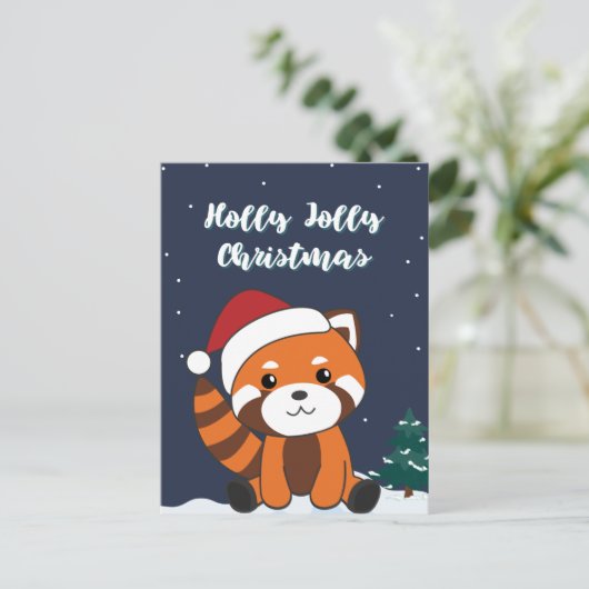 Pandas Hol Feestdagenkaart (Staand voorkant)