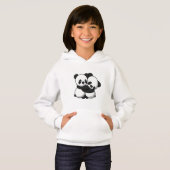 Pandas Hugging Girl's Pullover Hoodie (Voorkant volledig)