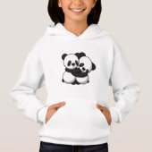Pandas Hugging Girl's Pullover Hoodie (Voorkant)