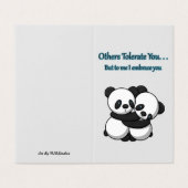 Pandas Hugging Kaart (Buitenkant ongevouwen)